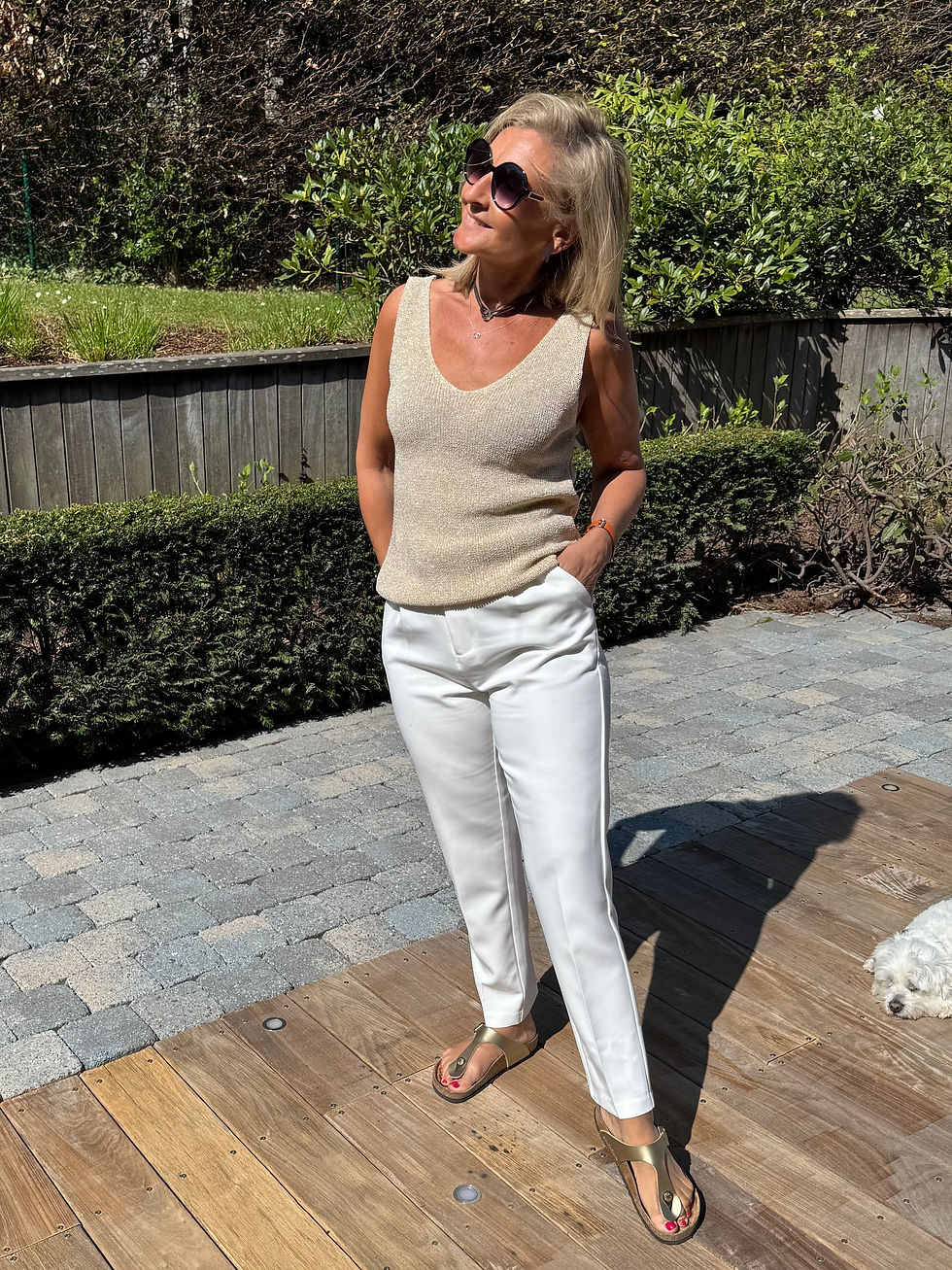 Pantalon Basil blanc