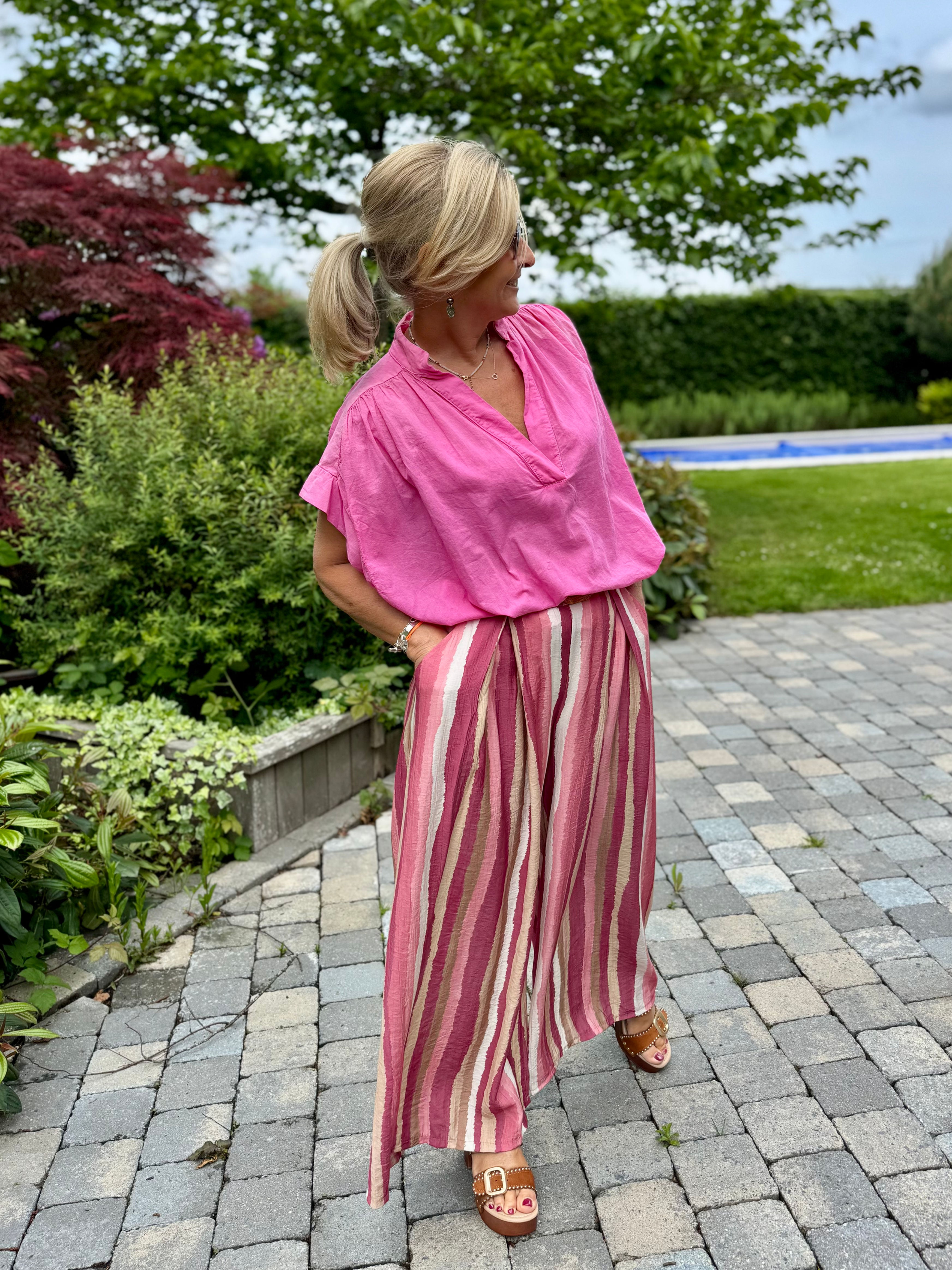 Pantalon Elysée fuchsia