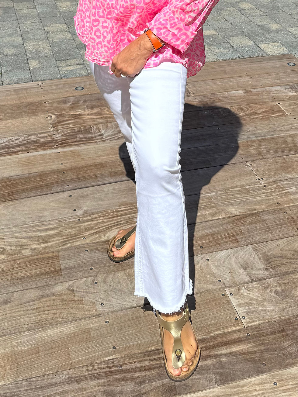 Miniature : Jeans Emy 7/8 blanc