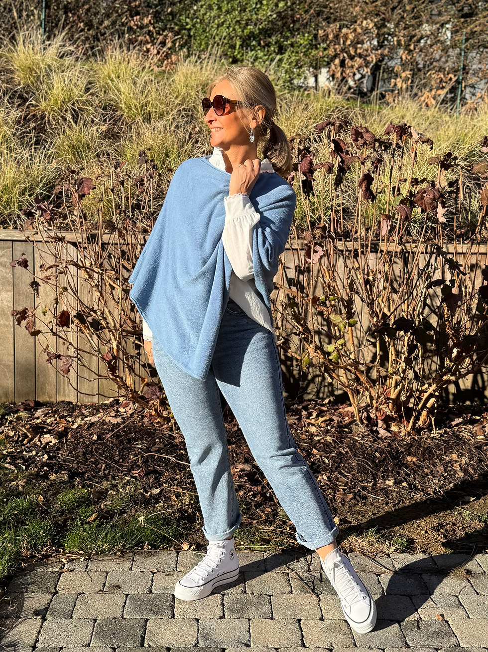 Miniature : Poncho bleu jeans