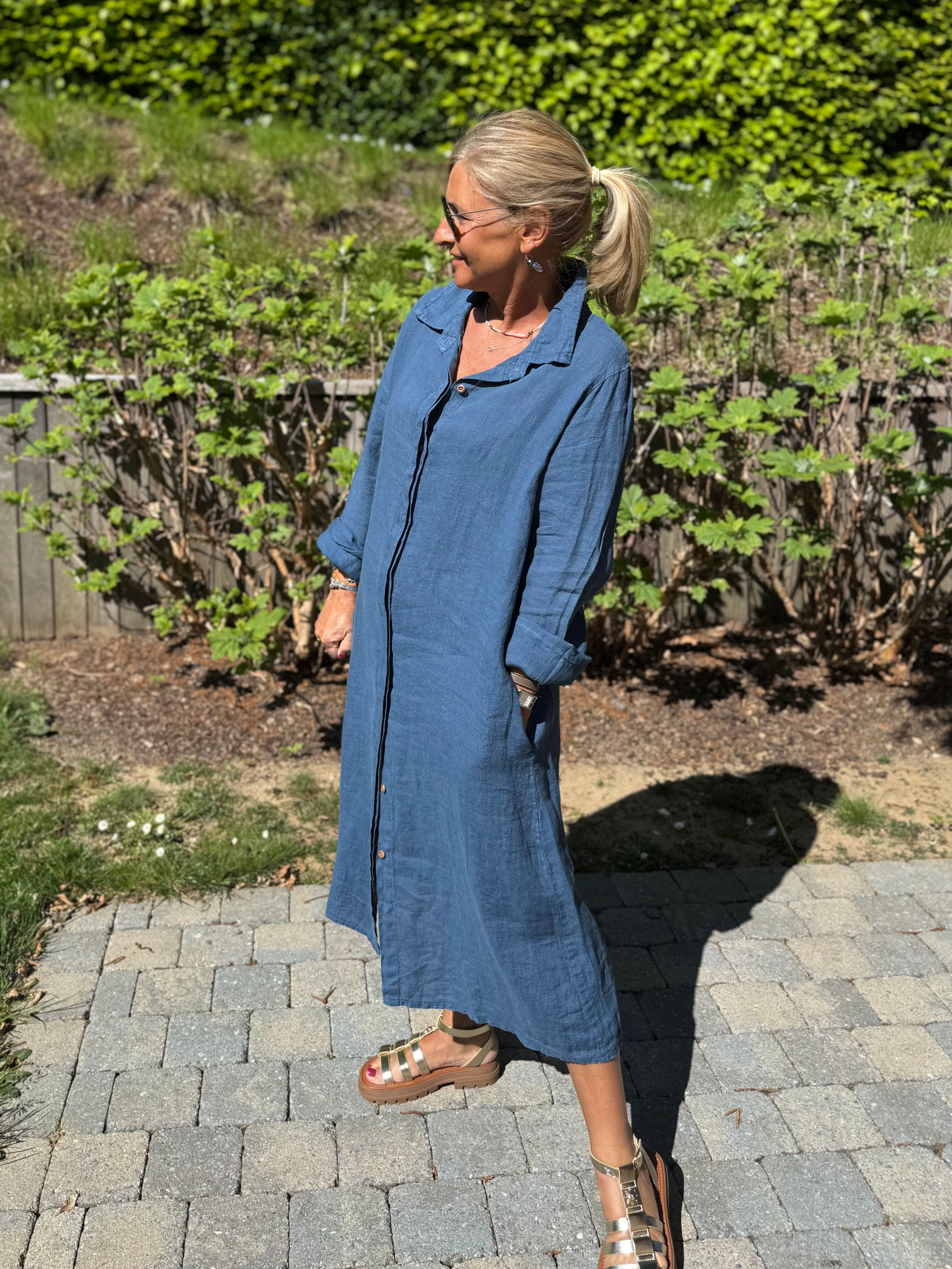 Robe Gloria bleu marine