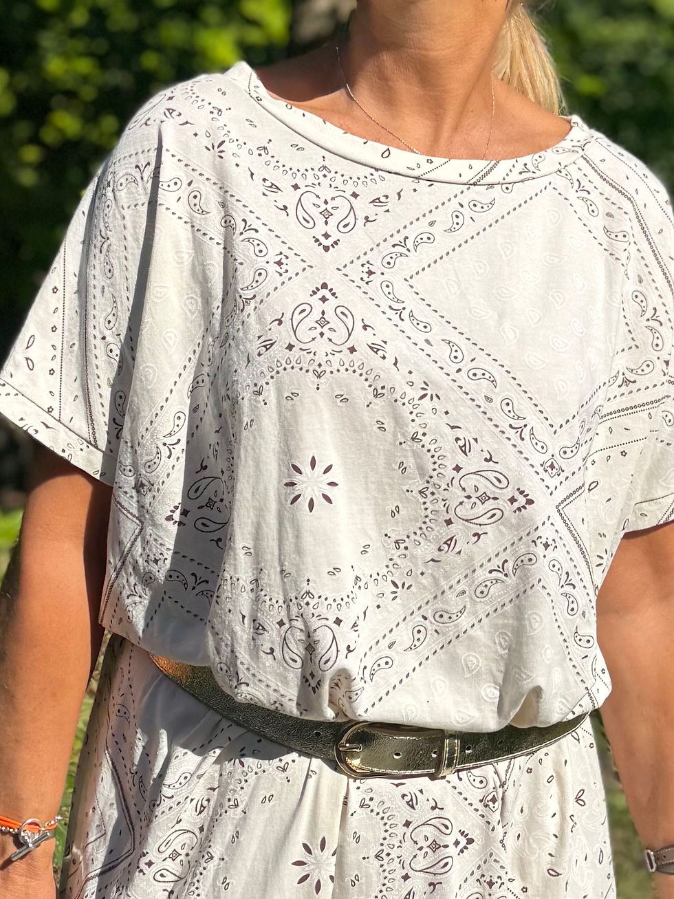 Miniature : Robe bandanas écru