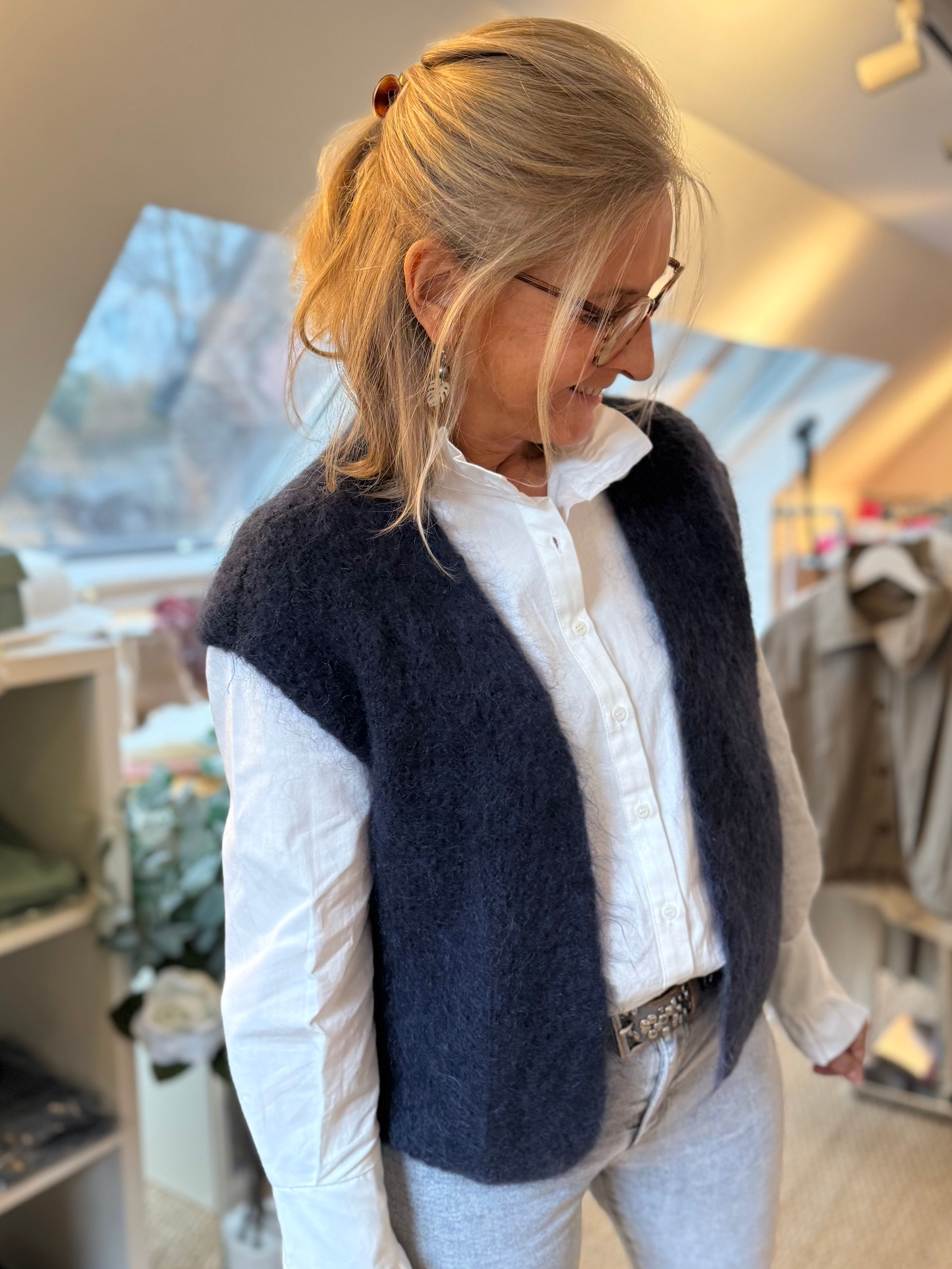 Gilet Eva bleu marine