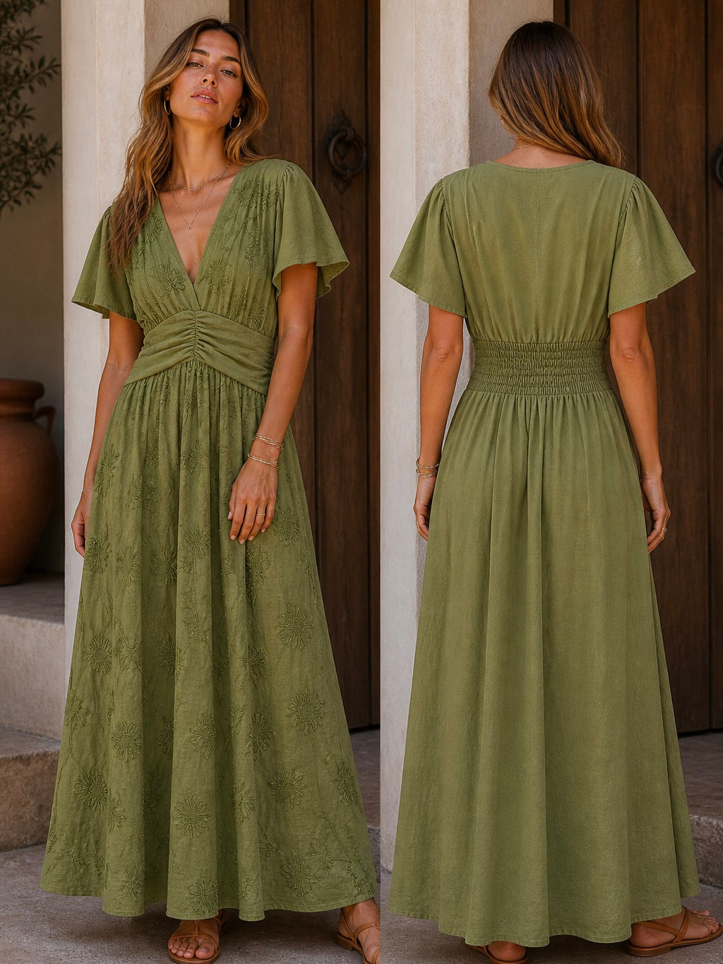 Robe Axelle olive