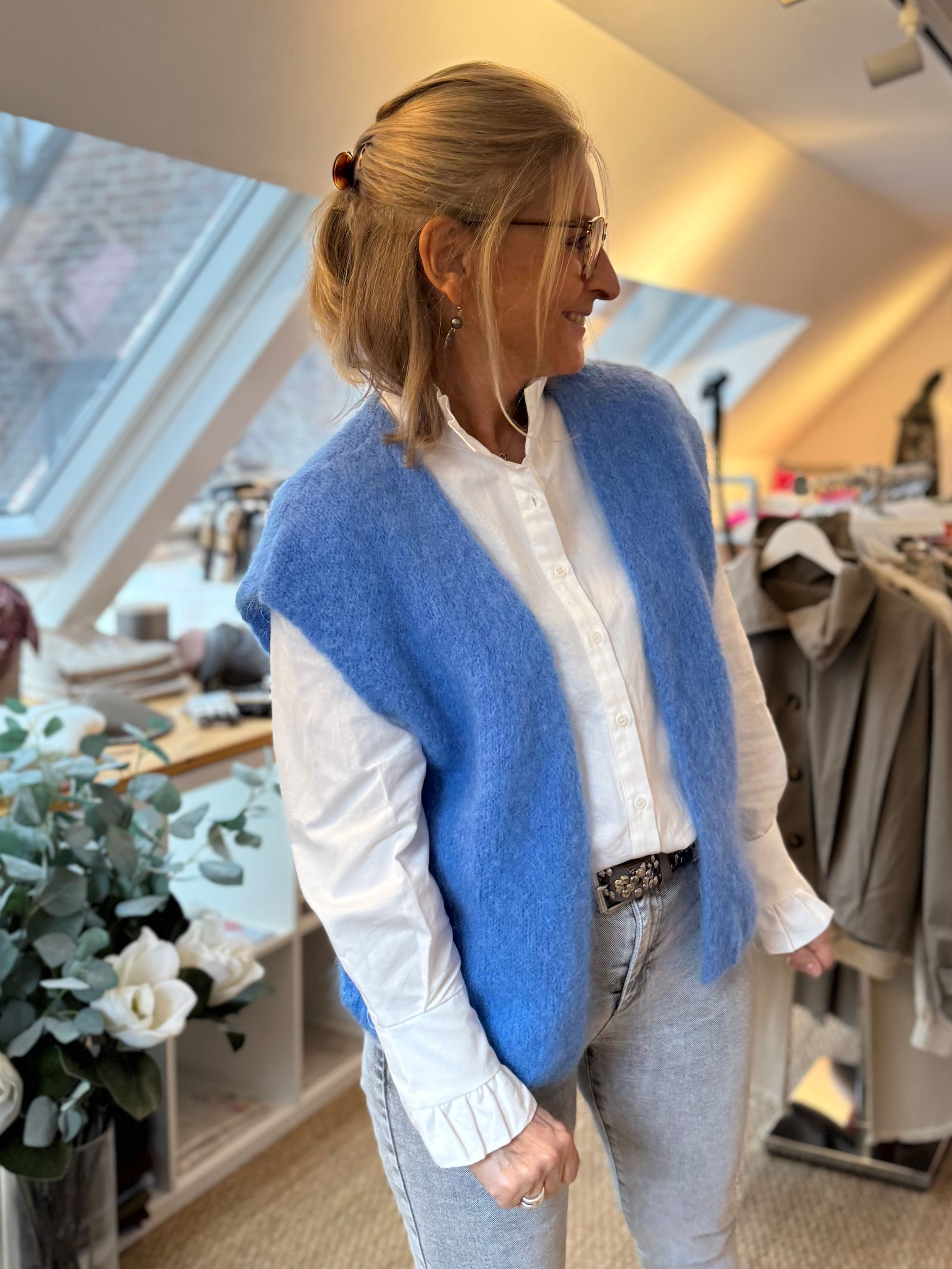 Gilet Eva bleu jeans