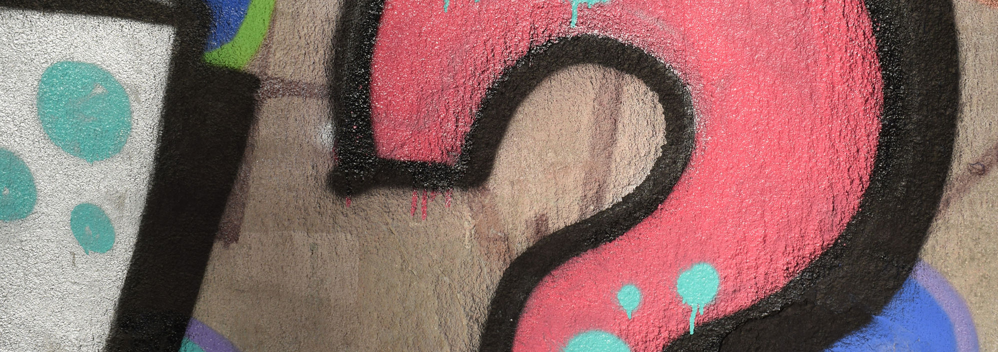 Question mark graffiti