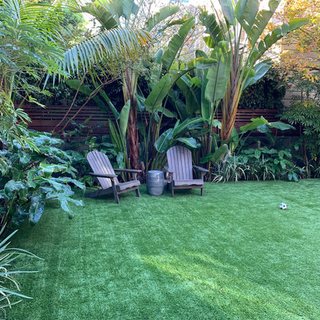 Tropical  plantings, Backyard Play Areas, Kid Friendly Yard, Design Kate Sims, Rock & Rose Landscapes, San Francisco