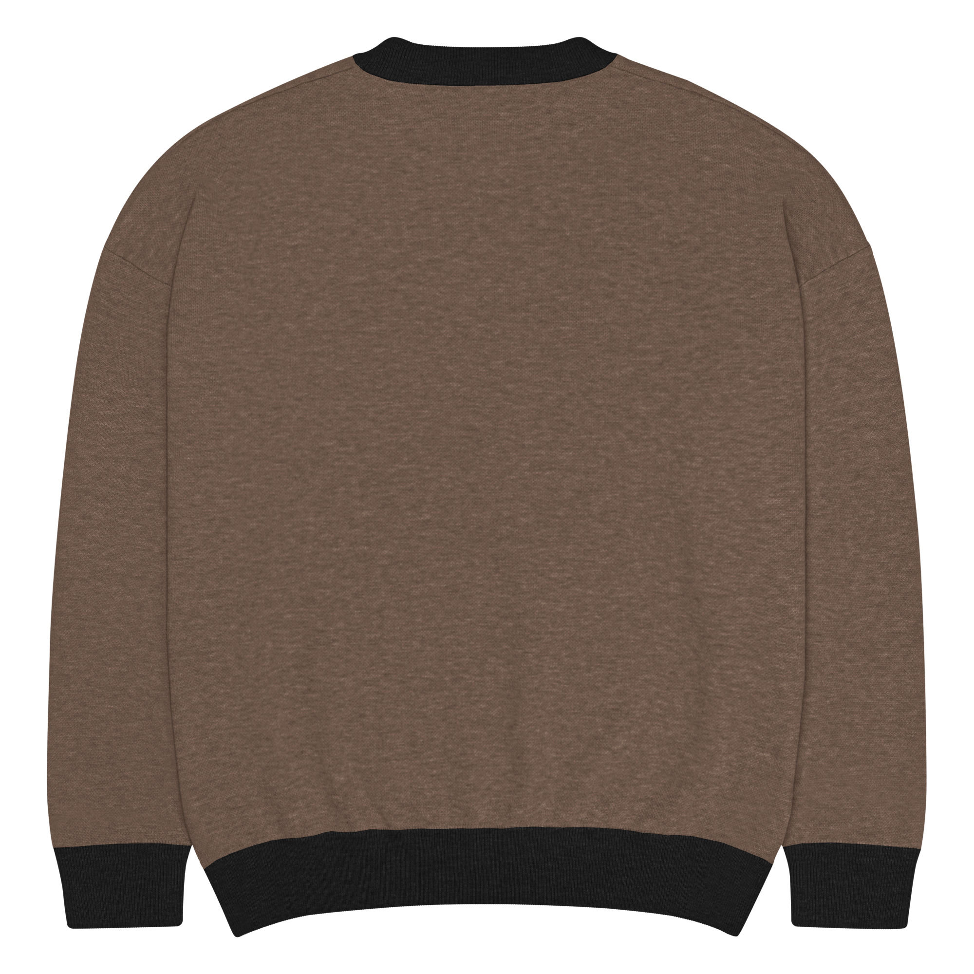 Relaxed fit knitted crew neck sweater