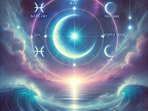 Pisces will have an unusual string of planets aligned with it which will be Mars, Mercury, Sun, Neptune, and the North Node. 