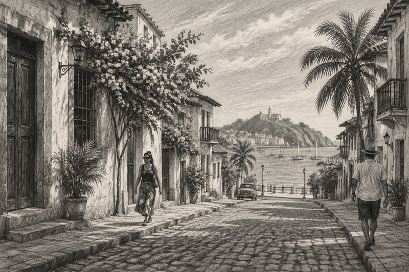 Streets During An Interior Circulation Space In A