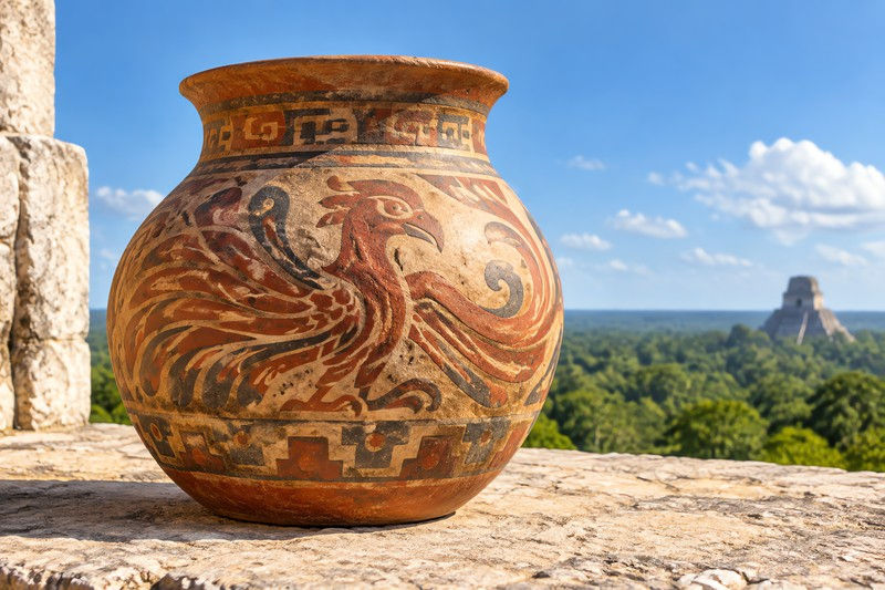A Single Domestic Pottery Vessel As The Sole
