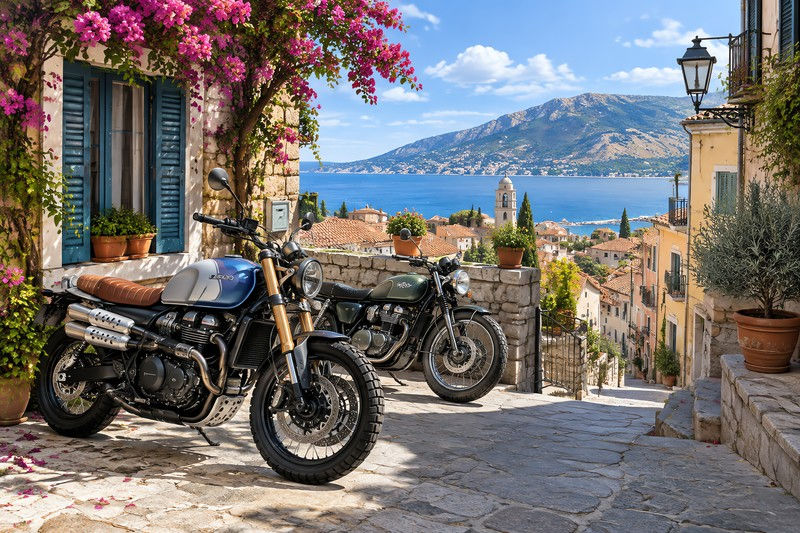 Motorcycles During A Design-Focused Stationary View