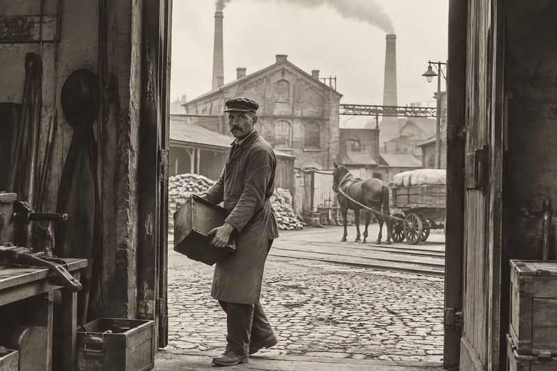 Portraits During Movement Through The Environment In An Industrial Edge Distr...