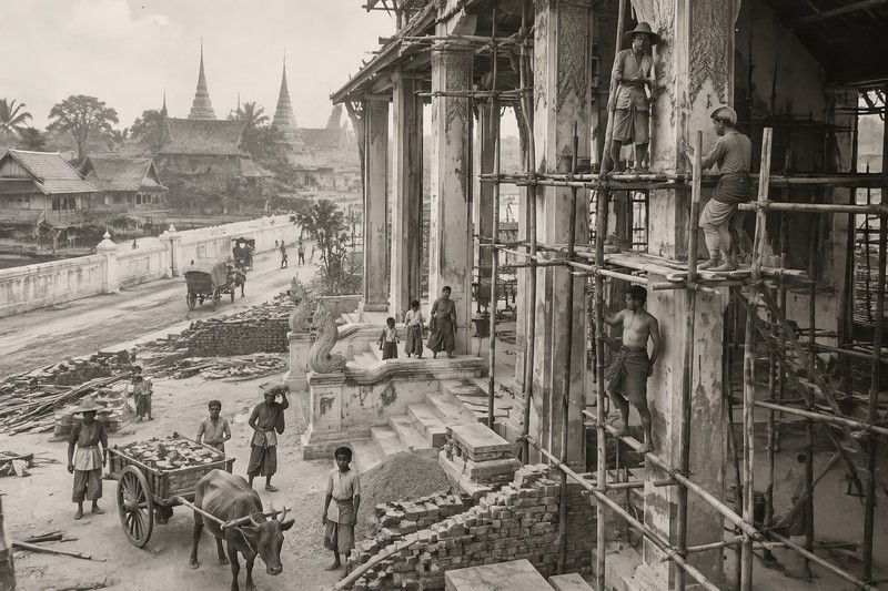 Construction During The Relationship Between Exterior And Street In A Public...