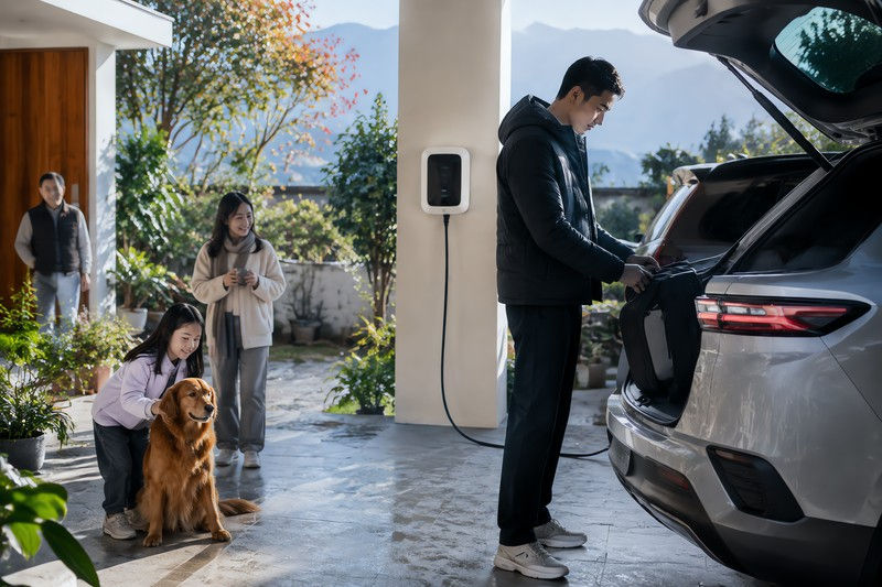 The digital world during the vehicle being prepared for use in a private
