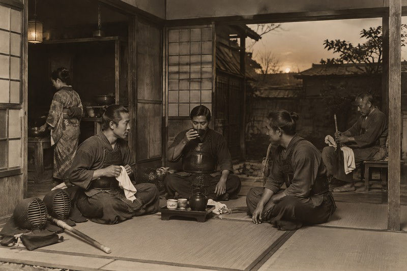 Athletes During A Pause Within Ongoing Work In A Private Domestic Space, East...