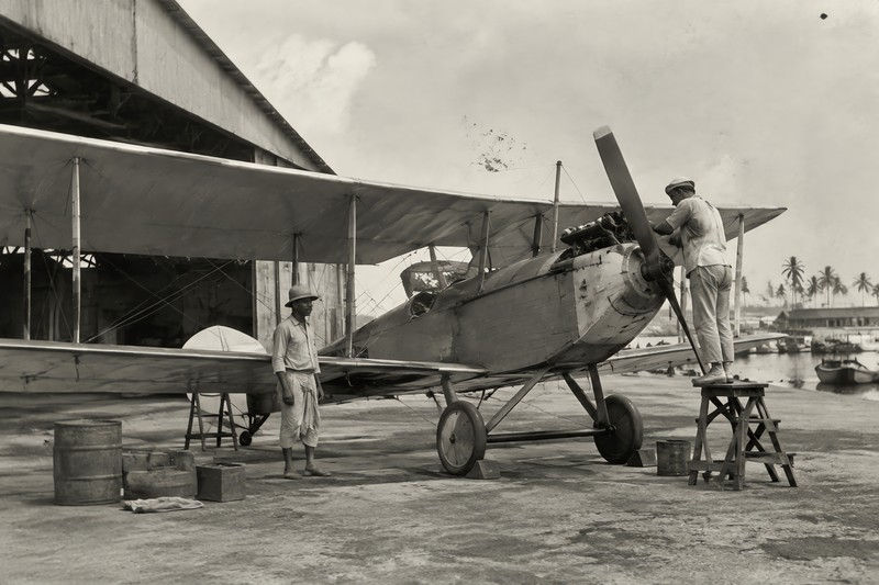 Aircraft During Maintenance In A Practical Setting In A Working Transport Hub...