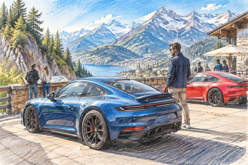 Cars During A Design-Focused Stationary View In A