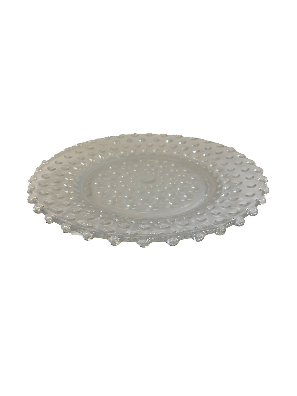 Thumbnail: (5) Clear Glass Bubble Plate