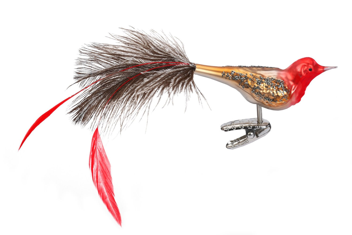 Inge-Glas Gold Finch Bird Ornament (one)