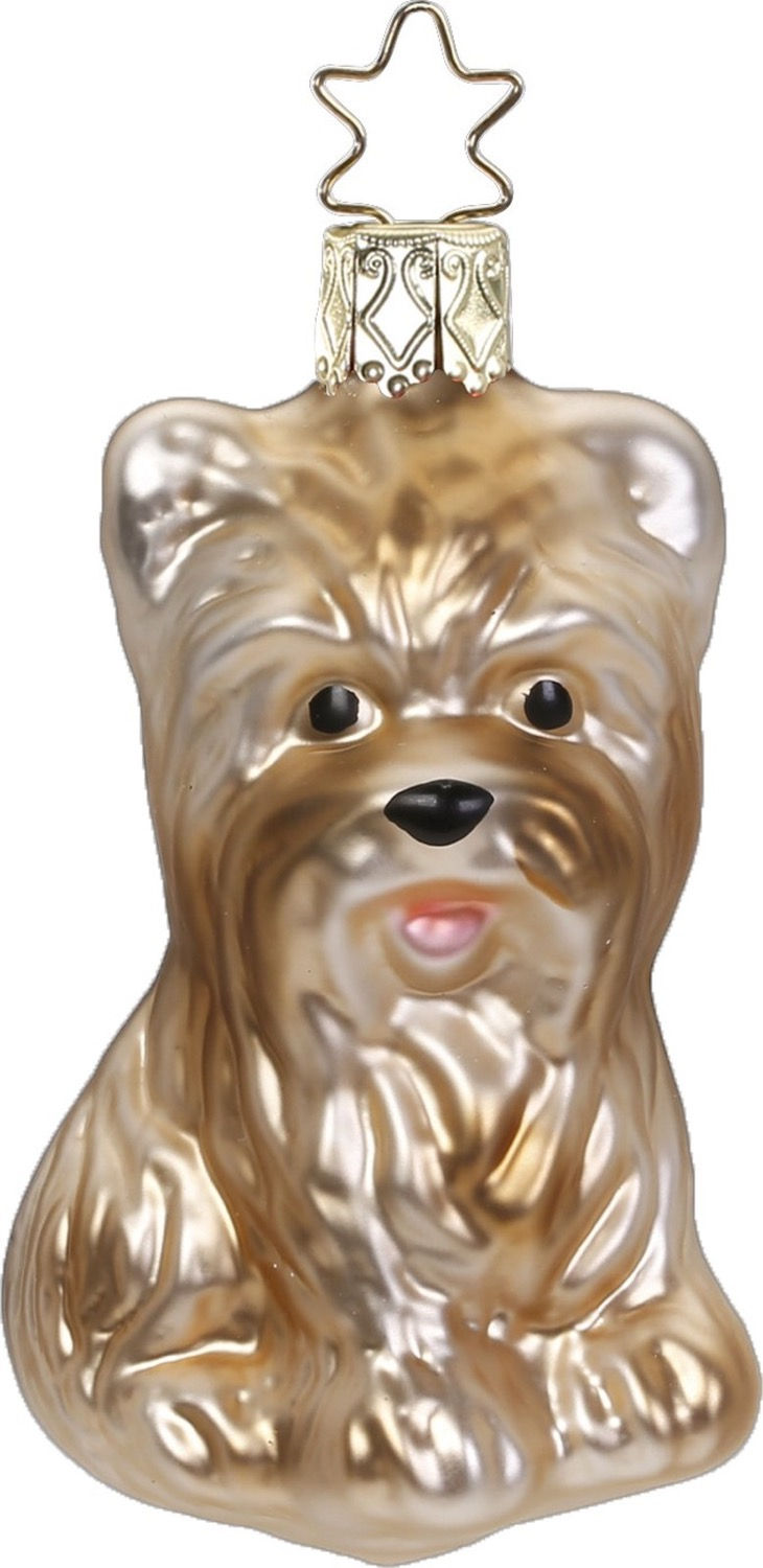 Inge-Glas Yorkshire Terrier Glass Ornament