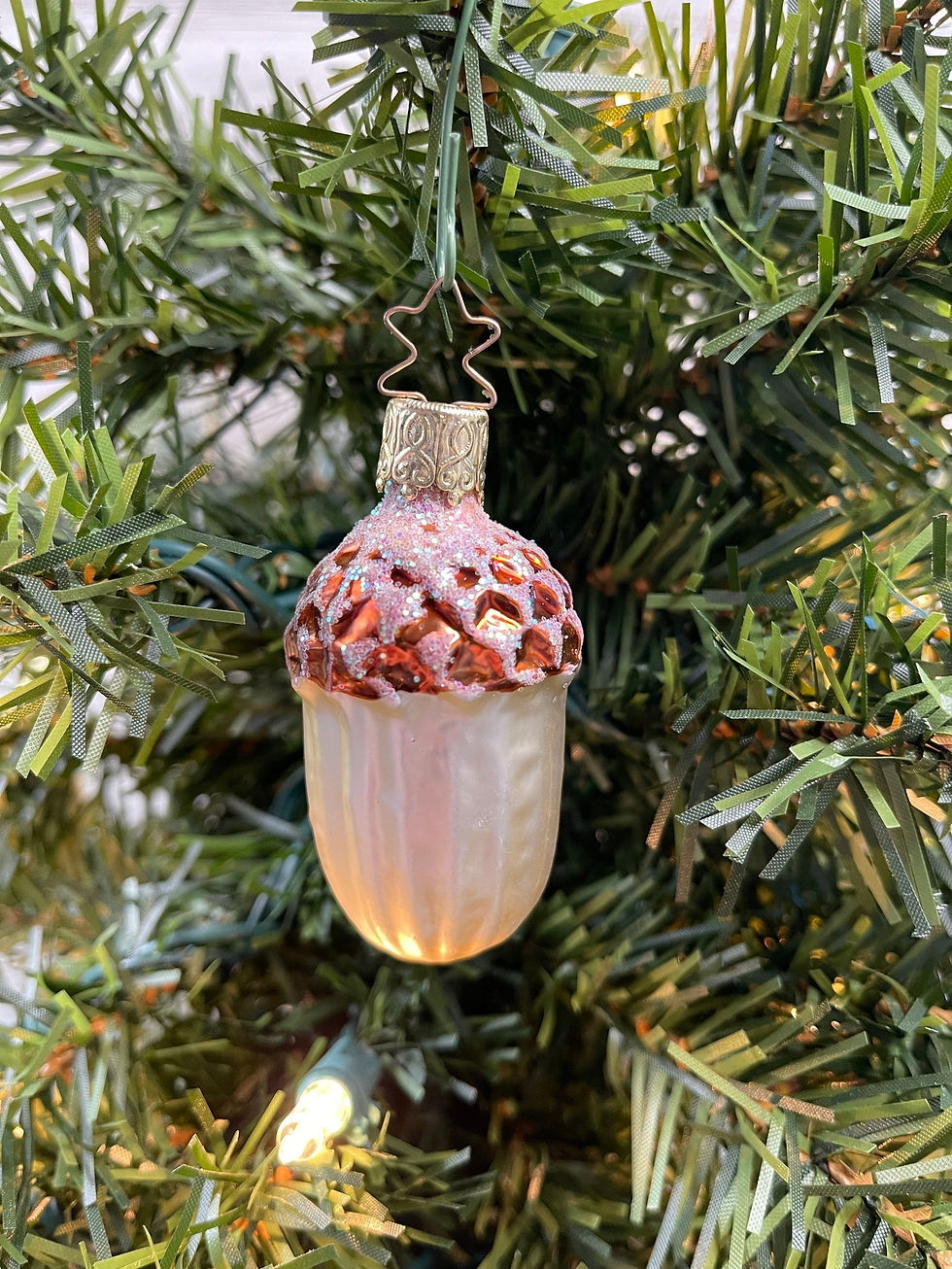 FABULOUS FIND! Fancy Vintage Acorn by Inge-Glas of Germany 1987 New (One)