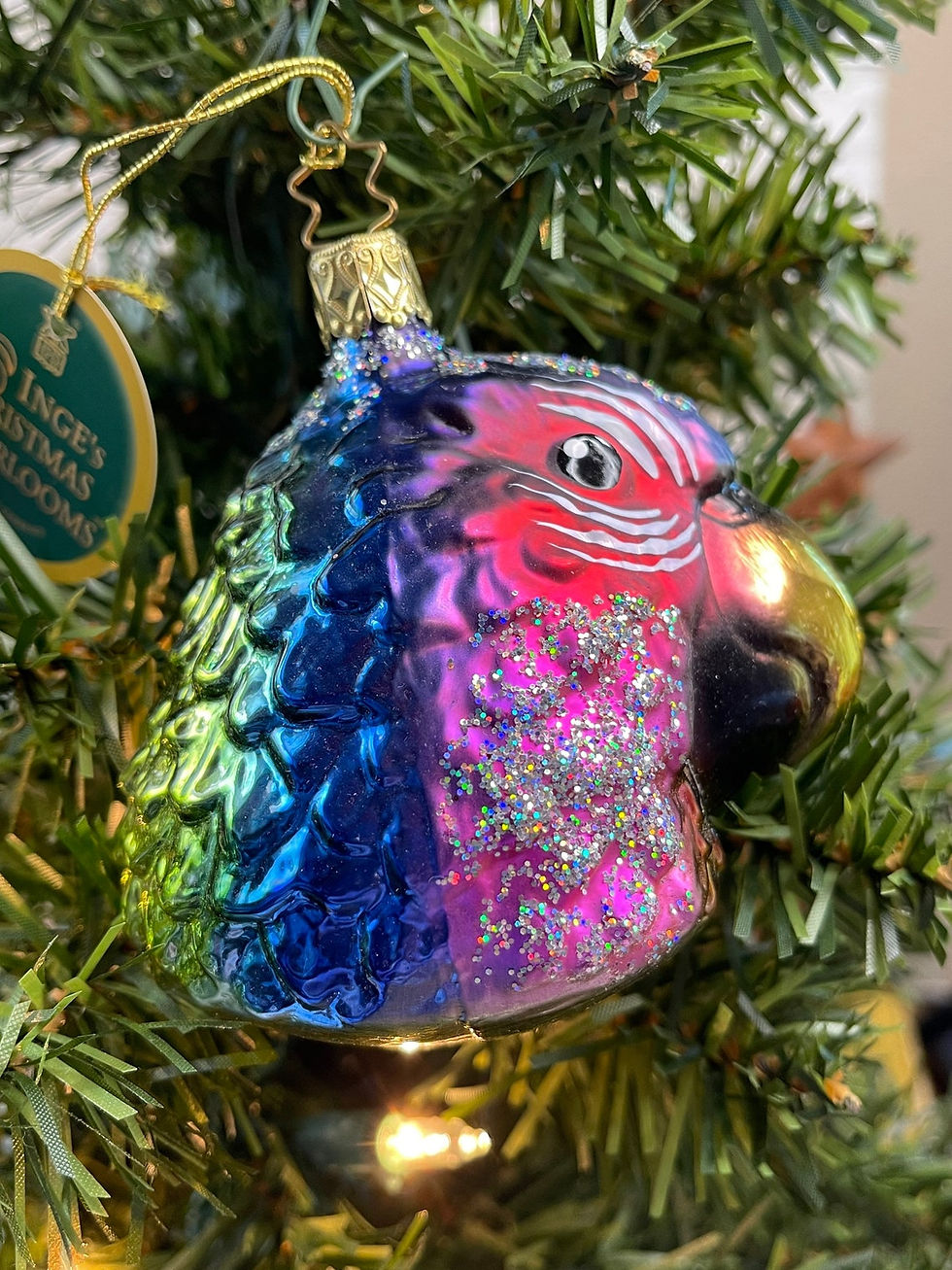 Thumbnail: Vintage Inge-Glas Fancy Feathers Ornament