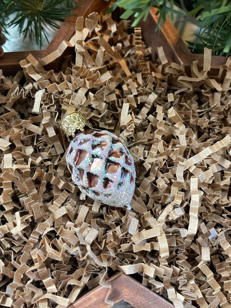 Thumbnail: Miniature Brown Pinecone by Inge-Glas of Germany