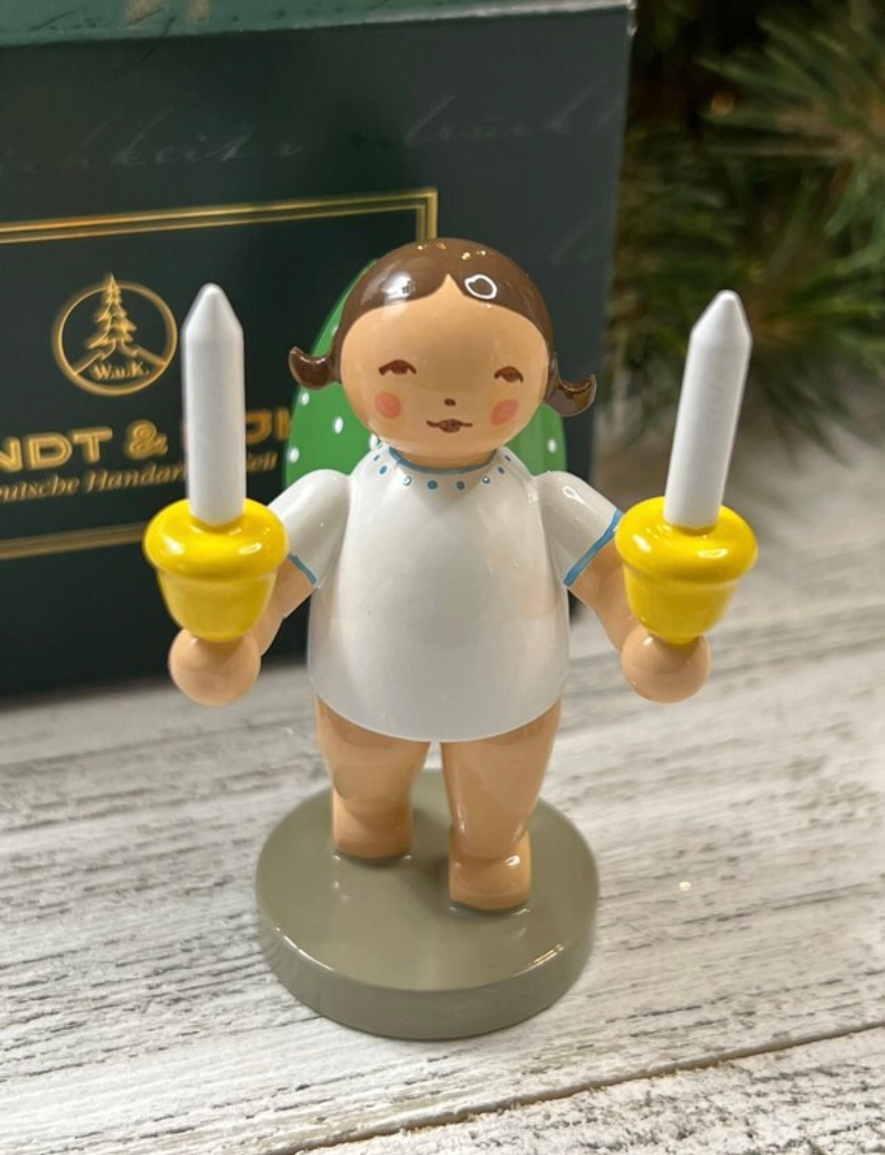 Angel with Two Candles by Wendt & Kühn