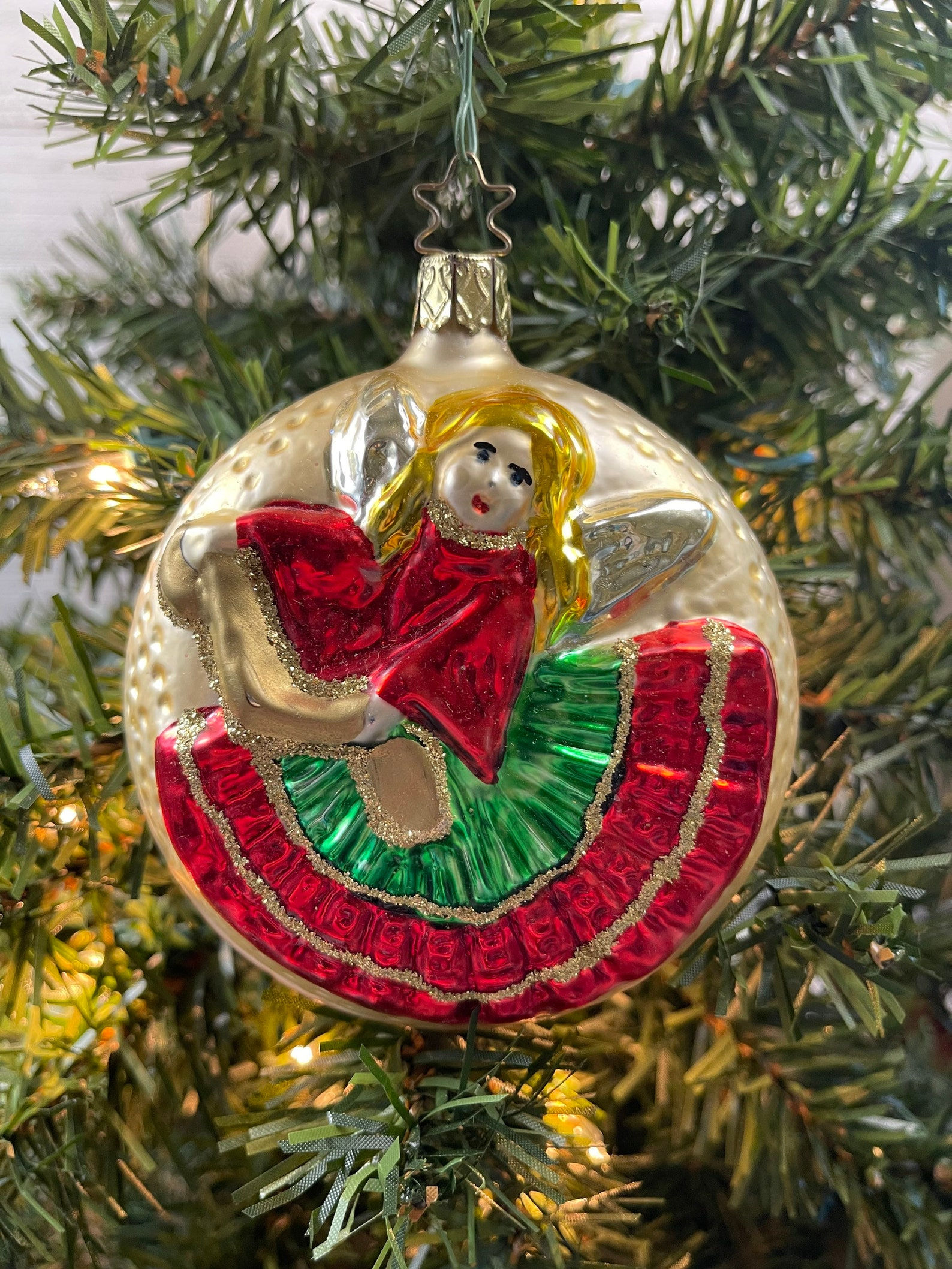 Double-Sided Angel In A Red Dress