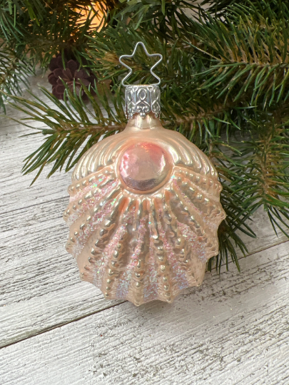 West German Pink Shell Glass Double-Sided Glass