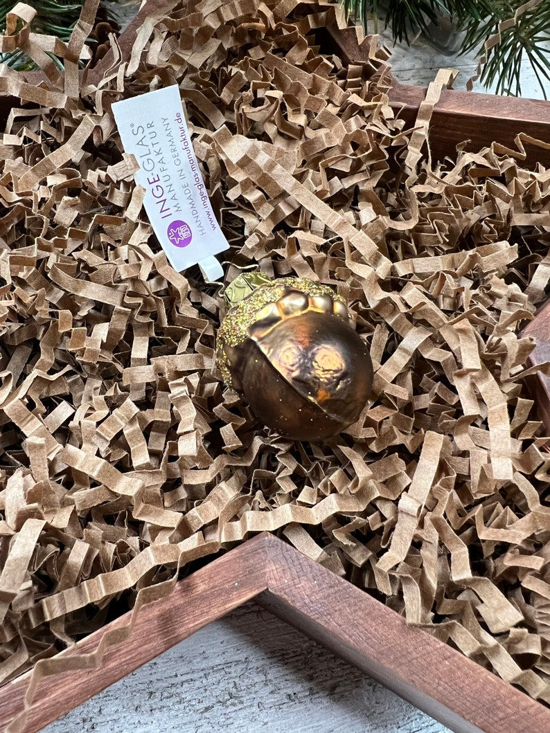 Thumbnail: Miniature Petite Glittered Acorn