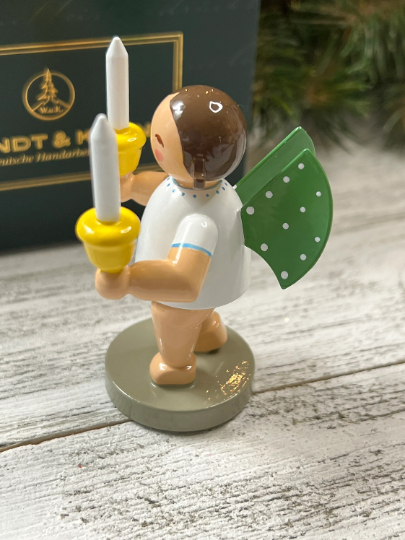 Thumbnail: Angel (Brunette) with Two Candles by Wendt & Kühn Of Germany