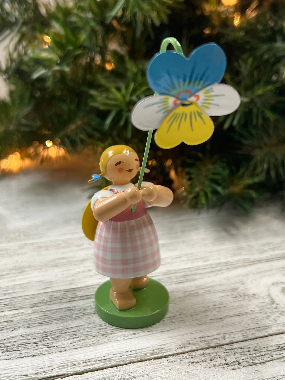 Thumbnail: Girl with Pansy (Summer) by Wendt & Kuhn of Germany