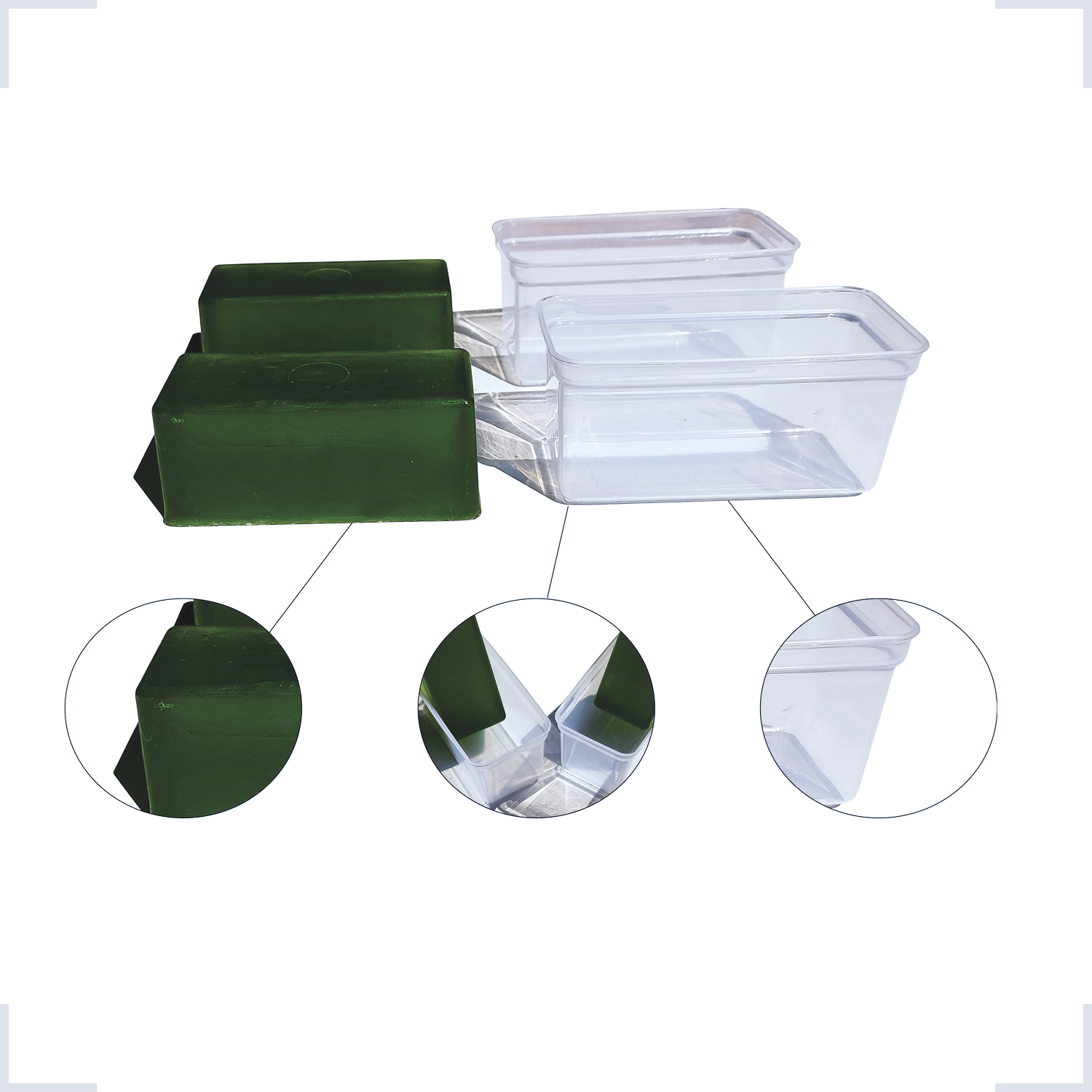 Forminhas Sabão (barra) 250ml (formas Plástico) 20unid Sem Tampa