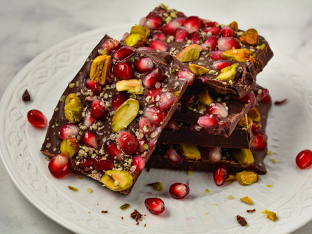 Pomegranate, Pistachio, Chocolate Bark