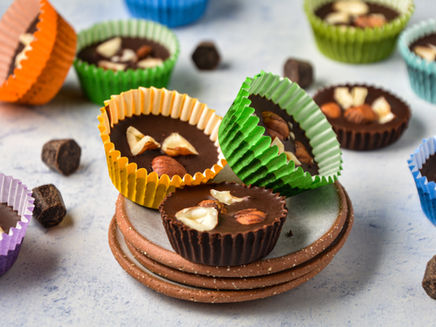 Dark Chocolate Tahini Fudge with Hazelnuts and a Hint of Heat 