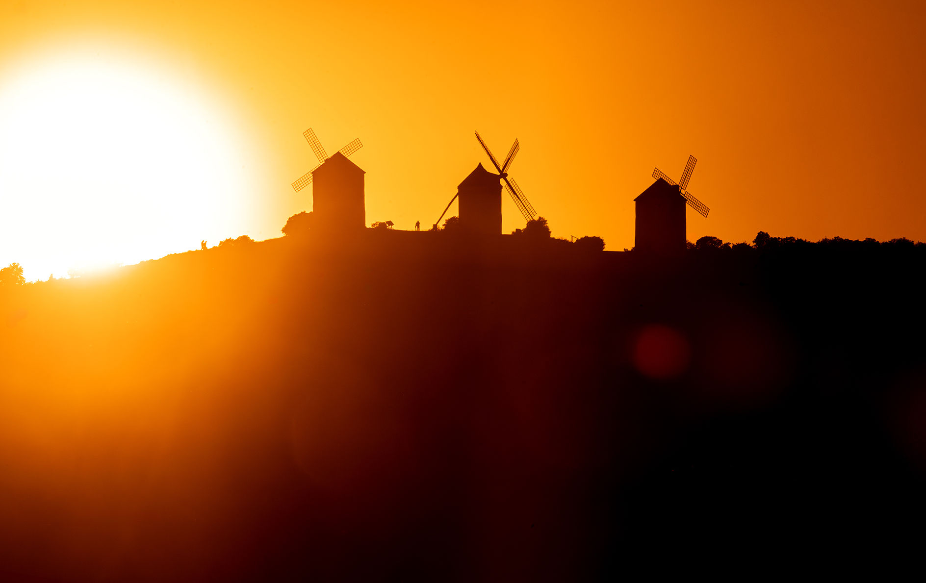 Silhuetas ao Entardecer - Moinhos da Mancha
