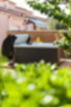 Boblebad som står ute i solen