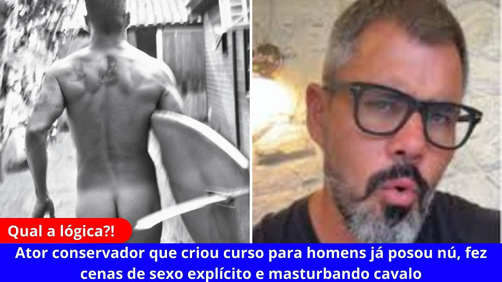 Ator conservador Juliano Cazarré que criou curso para homens já posou nú, fez cenas de sexo explícito e masturbando cavalo
