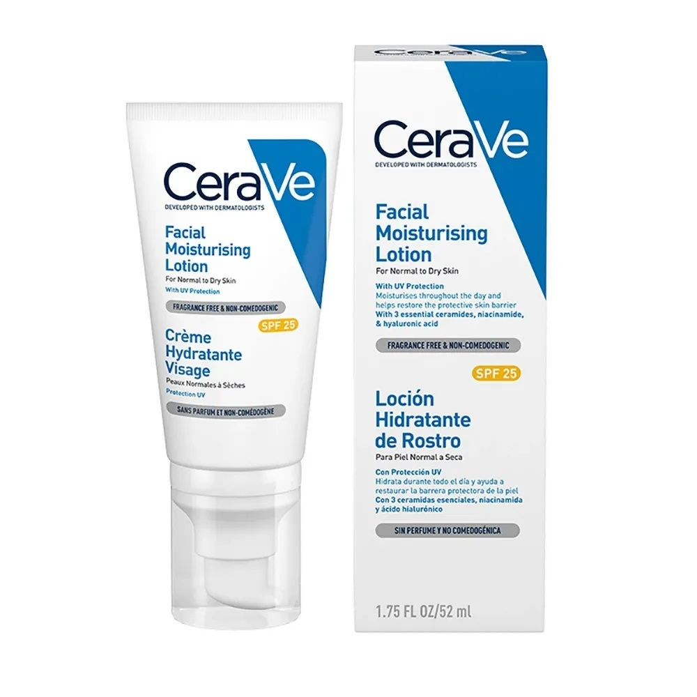 CeraVe Loción Hidratante Rostro FPS25 x 52 ml
