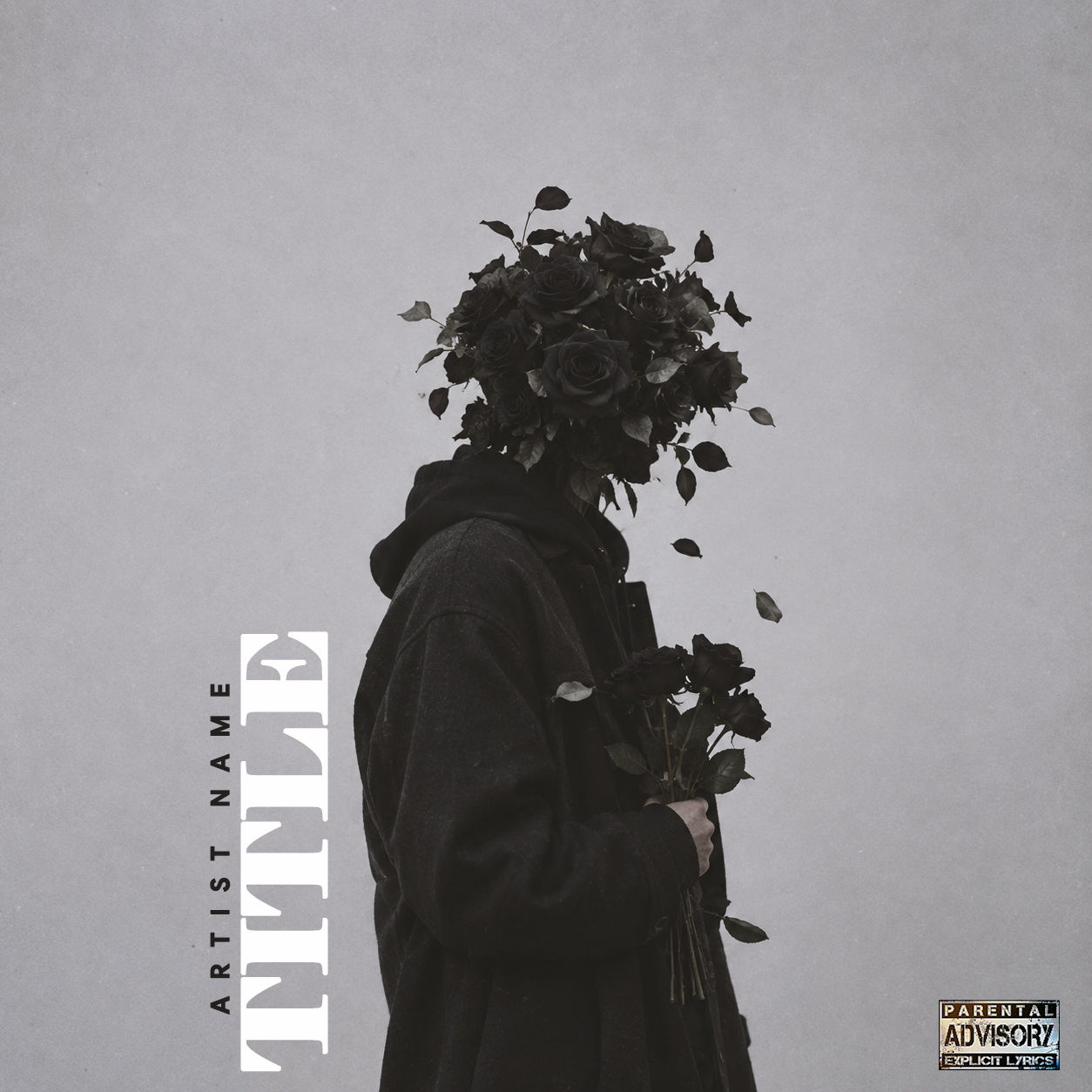 Black Thought Rose - Premade Cover Artwork