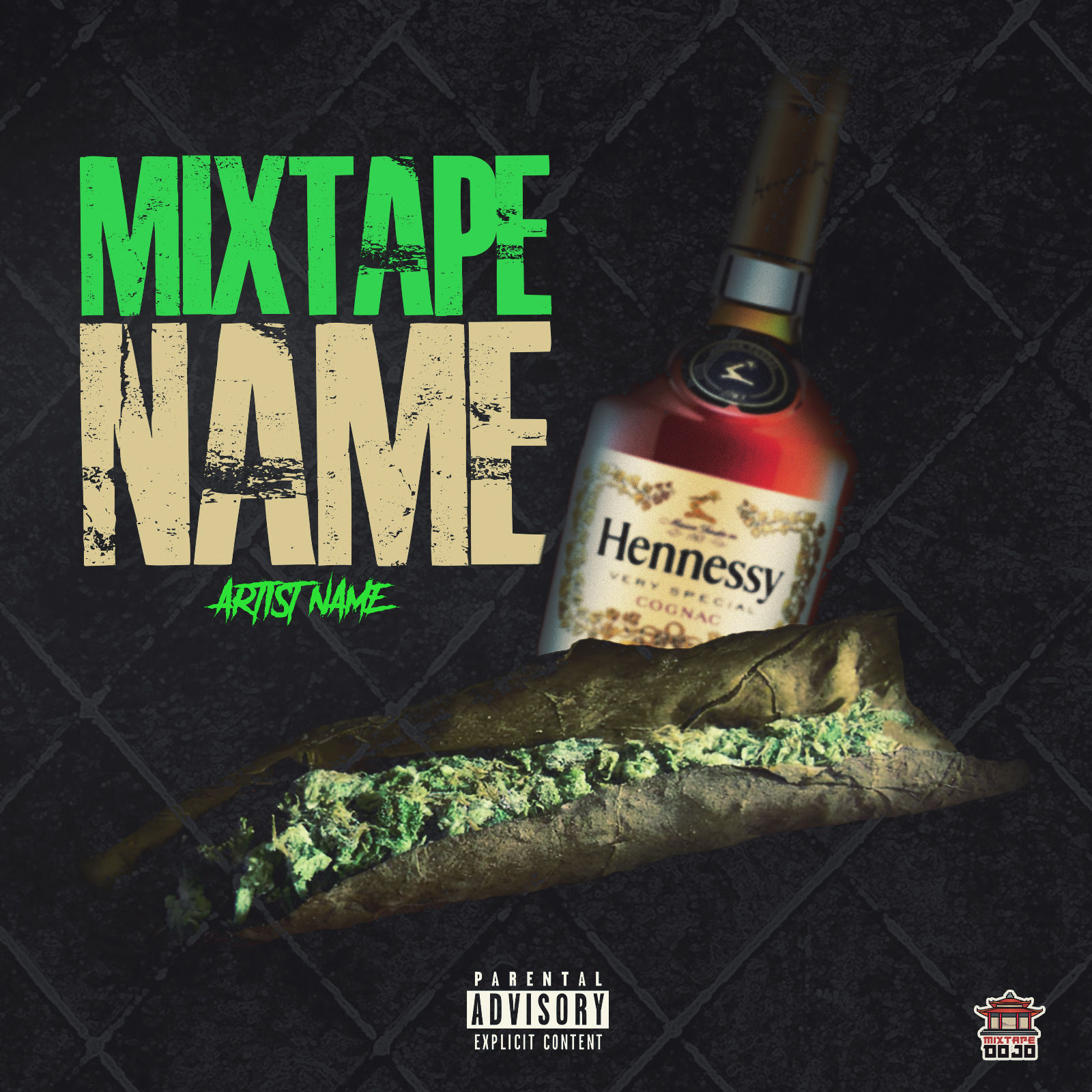 Henny & Weed Premade Mixtape Cover