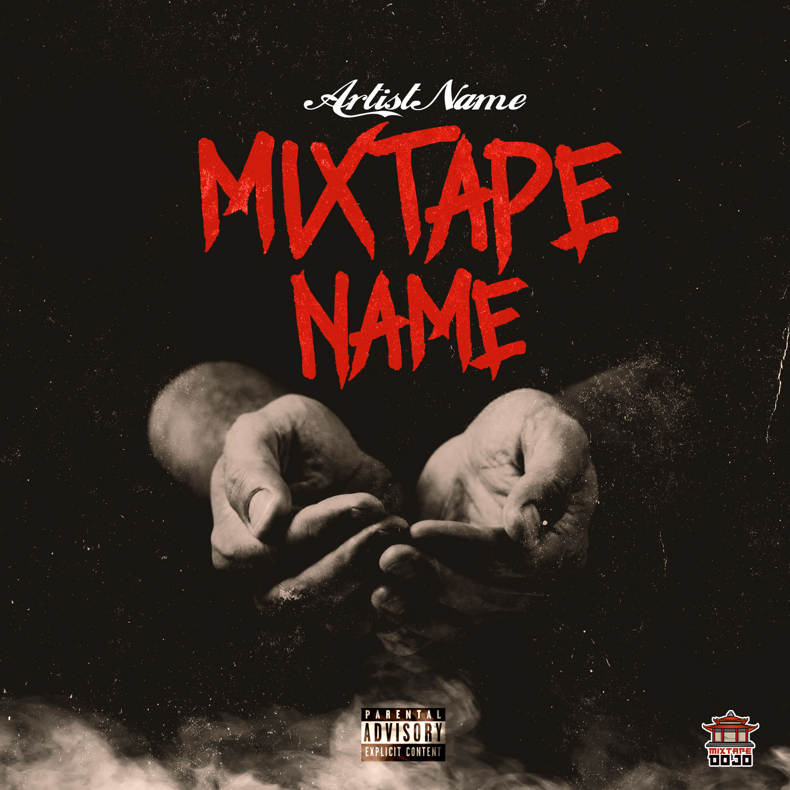 Folding Hands Premade Mixtape Cover