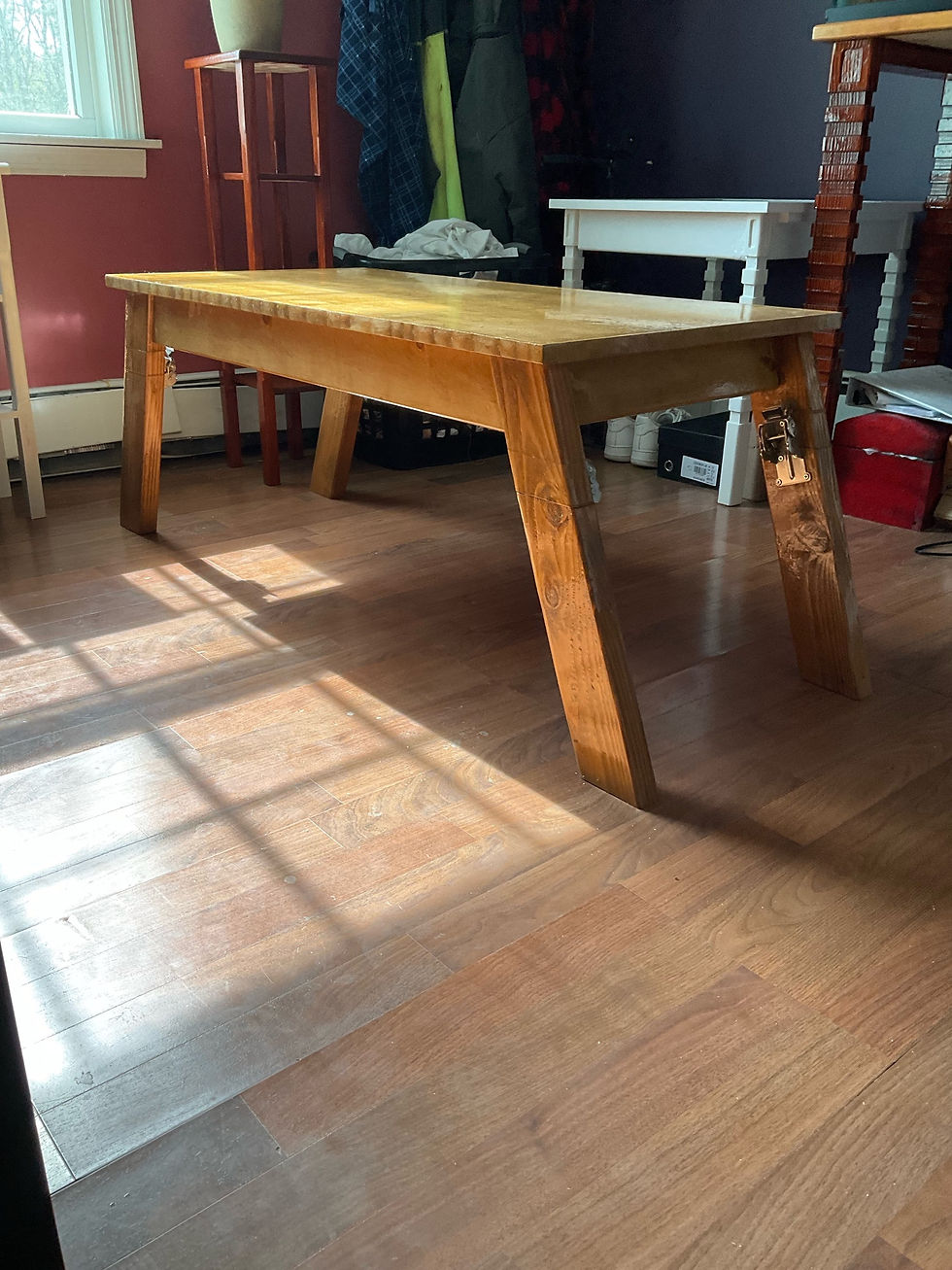 Miniatura: Foldable picnic table w/ self lock hinges 