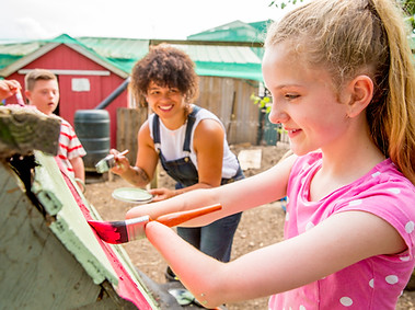 Young Girl Painting