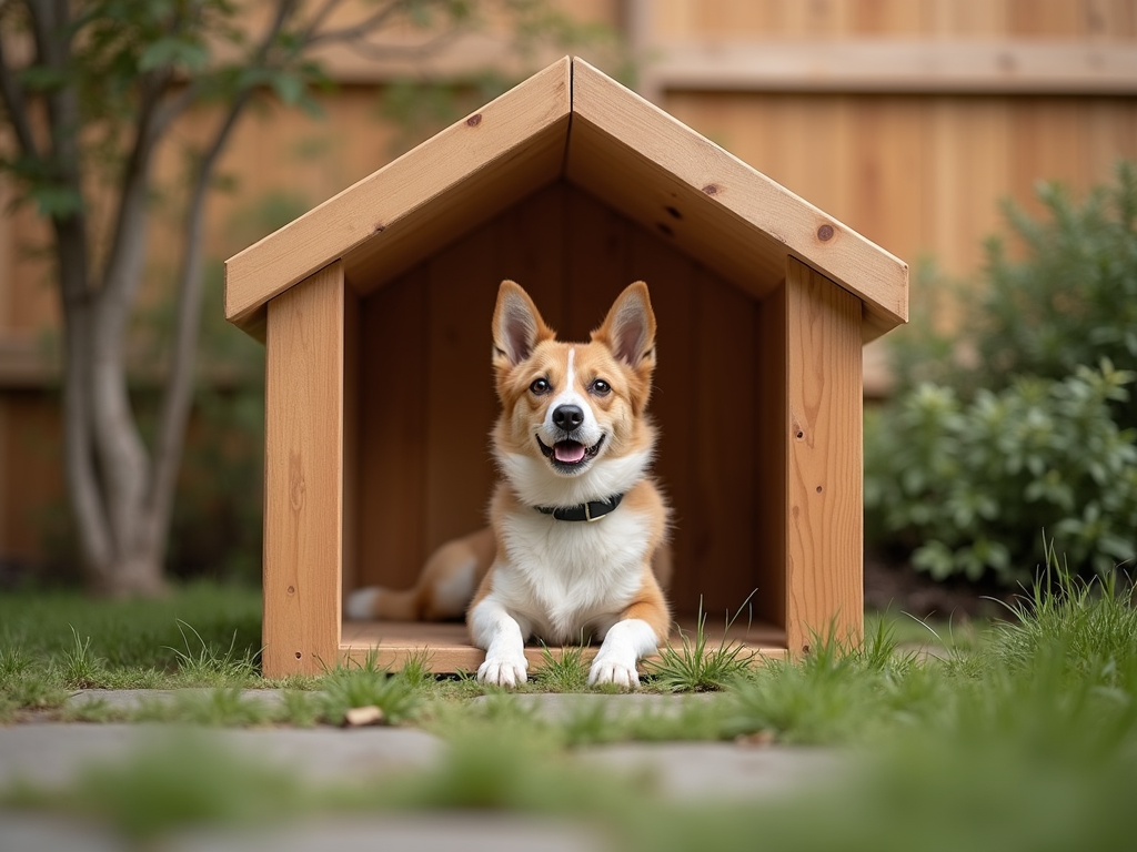 A beautifully constructed pet-safe outdoor wooden deck with secure railing.