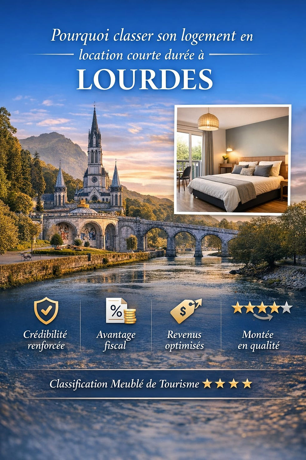 Pourquoi faire classer son logement en location courte durée à Lourdes ?