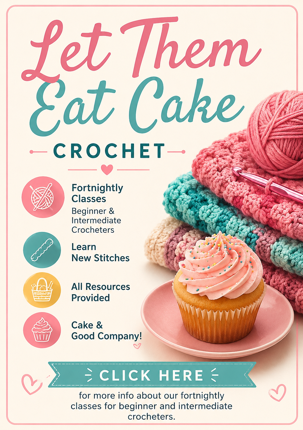 Crocheting & Cake