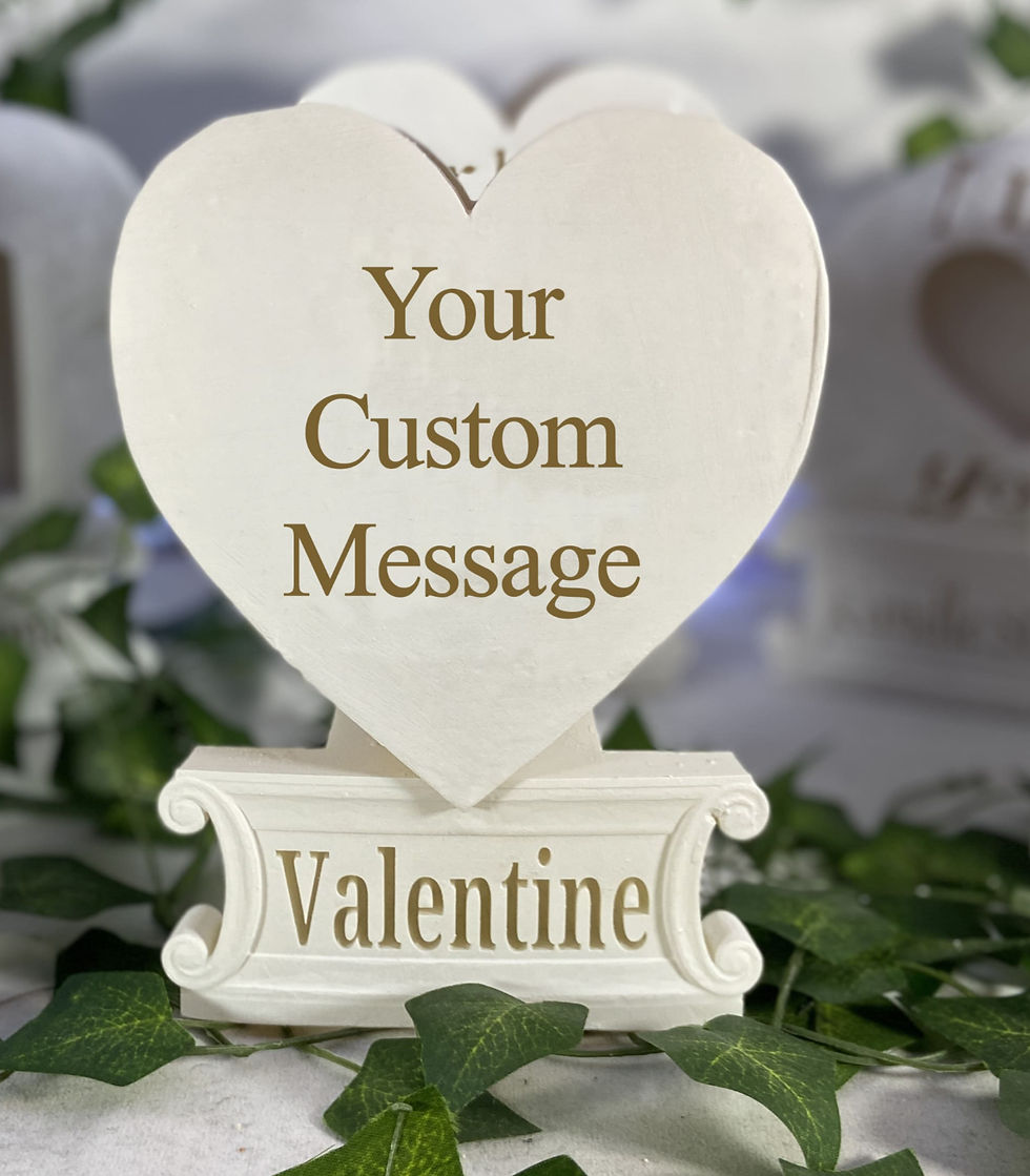 Custom Valentines Candle Stone